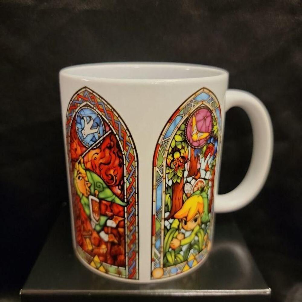 Mug - Legend of Zelda, Stained Glass Mug, 11 oz (NEW) - Nintendo - Link